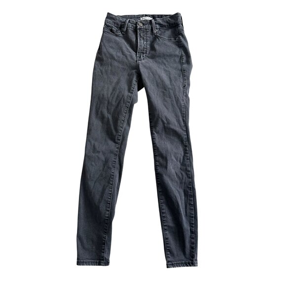 GOOD AMERICAN Womens Gray Wash Skinny Jeans Size 25” - Picture 1 of 5